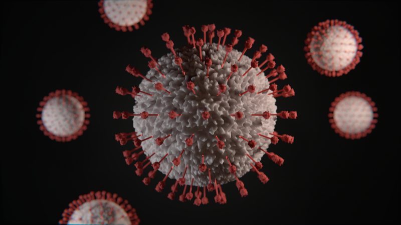 Reprodução de imagem simulando o coronavírus.